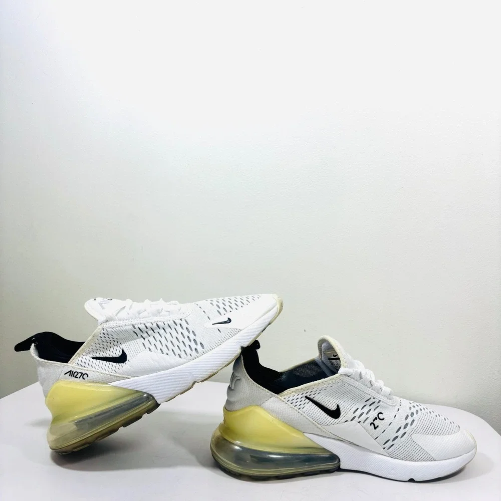Nike Youth Air Max 270 White Black Running Shoes Sneakers Size‎ 6.5Y 943345-100